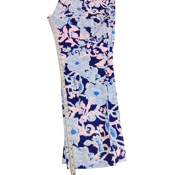 Lilly Pulitzer Kelly High Rise Crop Flare Pants Navy Amore Please Womens Size 6 - Picture 7 of 7